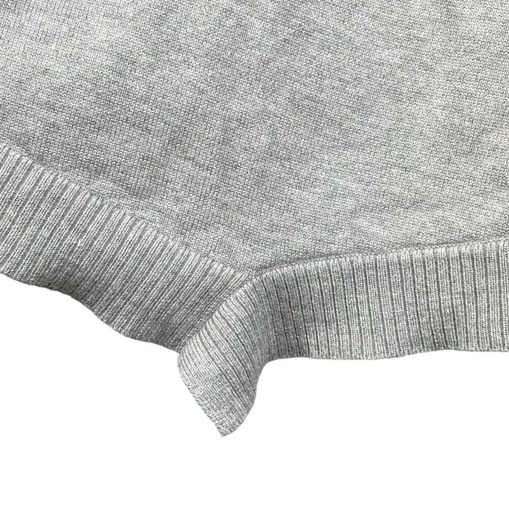 89th & Madison Gray Tunic Sweater + Scarf Set 1X Plus Cozy Knit